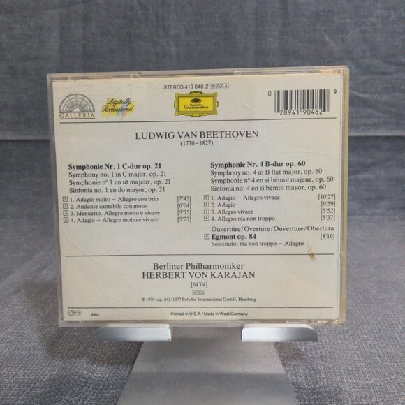 Beethoven: Symphonies Nos. 1 & 4 - Herbert von Karajan / Berlin Philharmonic(CD) - Picture 2 of 3